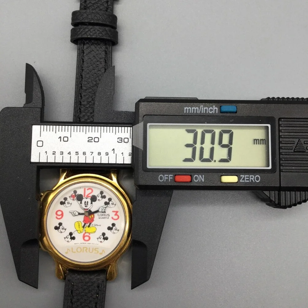 Lorus Boys Watch 31mm Disney Mickey Mouse Dial Gold Tone V422-0010 New Battery